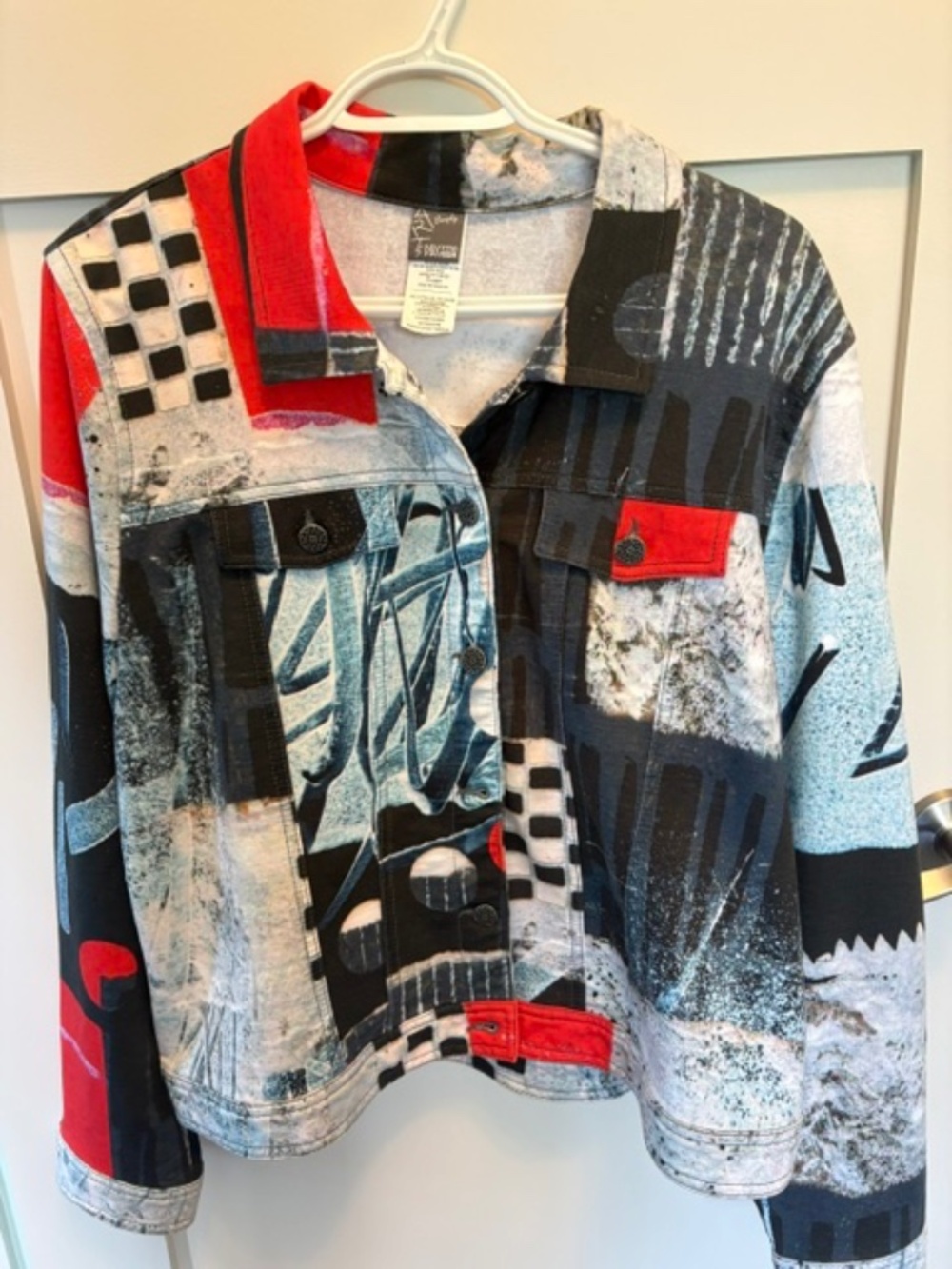 Simply Art by DOLCEZZA Women's sz XXL jacket multicolour decorative buttons